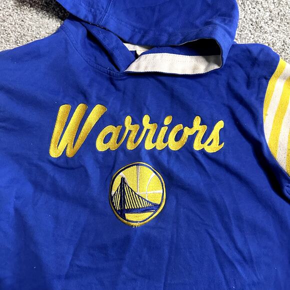 Golden State Warriors Hoodie Lightweight Blue NBA Size Large 14-16 Womens - Picture 2 of 5